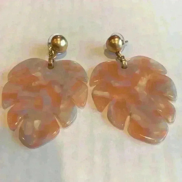 J Crew new Leafy Monstera acetate earrings - Picture 8 of 8